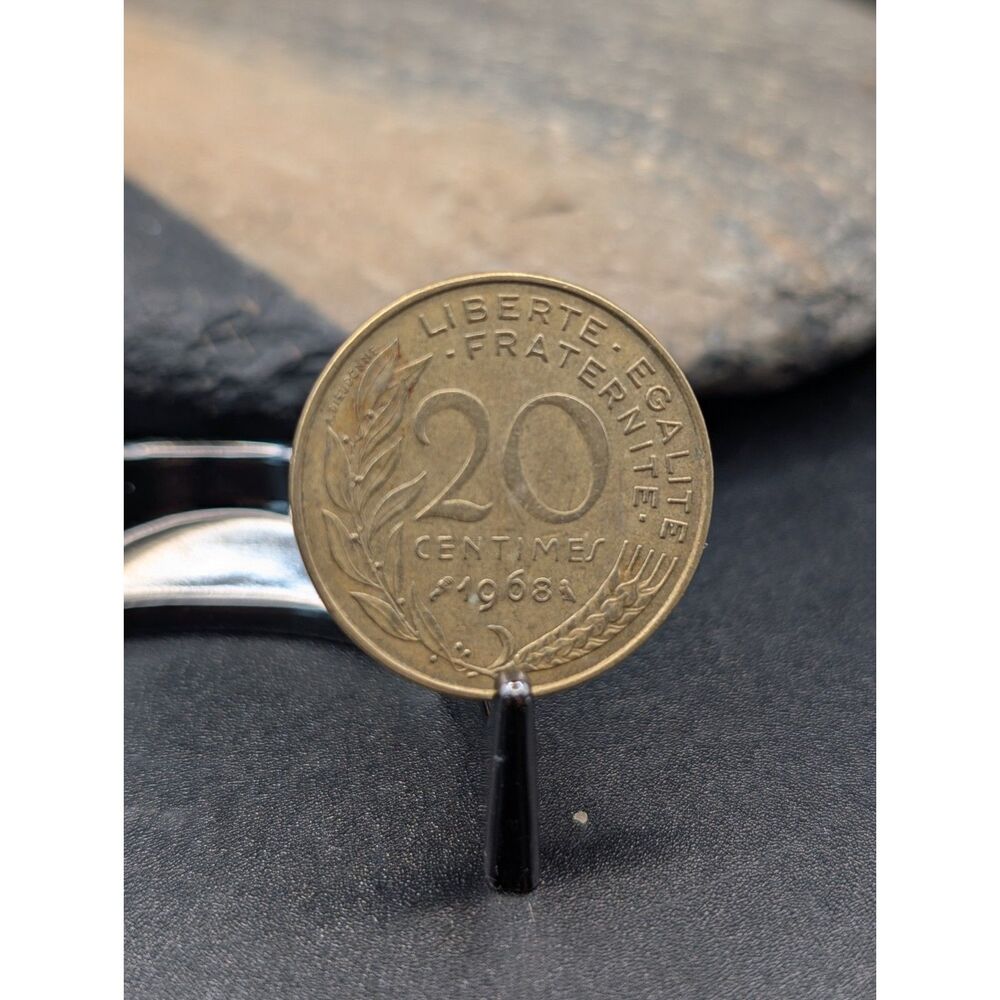 1968 France 20 Centimes • Liberté Égalité Fraternité • Aluminum‑Bronze Coin